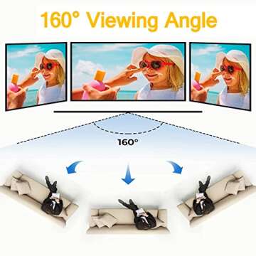 GYUEM 120 Inch Projector Screen - Outdoor Indoor HD