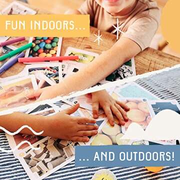 Find and Seek Scavenger Hunt Game Kids Ages 4-8 from Magma Games - Outdoor Activities for Kids Ages 4-8 - Card Based Camping Games - Charades for Kids Activities for Kids - Nature Seek & Find It Game