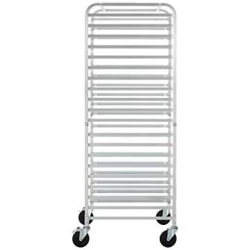 Winco 20-Tier Welded Aluminum Sheet Pan Rack - Durable & Spacious