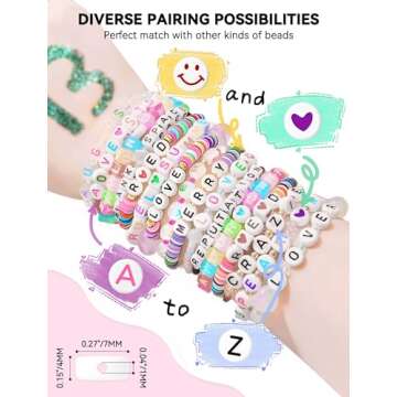 ARTDOT 1400 PCS Letter Beads, 28 Styles Friendship Bracelets Assorted Alphabet Beads Preppy Beads Jewelry Making Kit with Beads Case