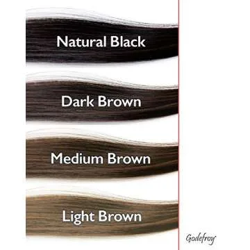 Godefroy Hair Color Kit for Spot Coloring, Covers Up Gray Hairs, Natural Black, 4-Application Kit