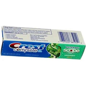 Crest Complete Whitening Plus Scope Minty Toothpaste Travel Pack
