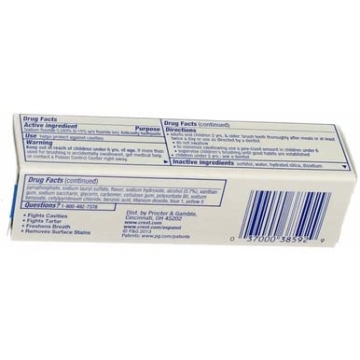 Crest Complete Whitening Plus Scope Minty Toothpaste Travel Pack