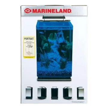 Marineland Portrait Glass LED Aquarium Kit, 5 Gallons, Hidden Filtration,Black