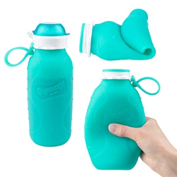 Aqua 16 oz Squeasy Snacker Silicone Food Pouch