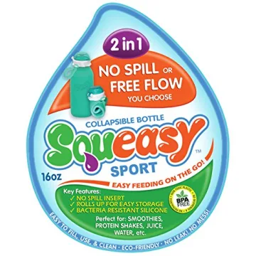 Aqua 16 oz Squeasy Snacker Silicone Food Pouch