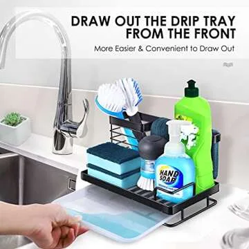 Roleader Kitchen Sink Adjustable Organizer Countertop