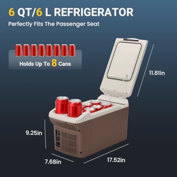 ICEROVER 12V Car Refrigerator Cooler 6 Quart Ready For Adventures