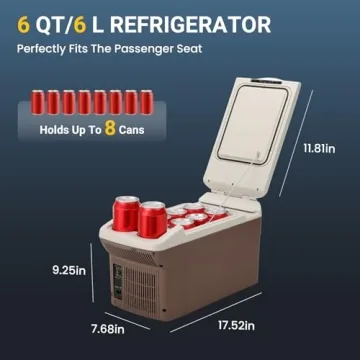 ICEROVER 12V Car Refrigerator Cooler 6 Quart Ready For Adventures