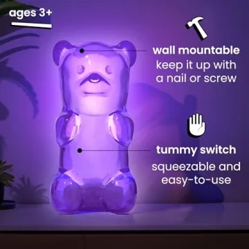 Gummygoods Squeezable Gummy Bear Night Light