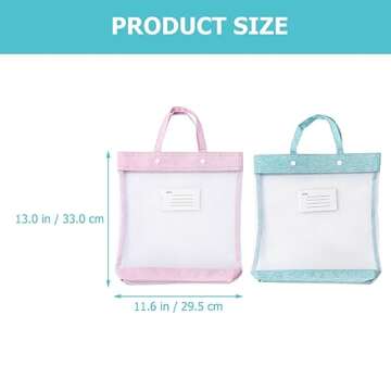 ULTECHNOVO File Pockets - 2pcs Nylon Document Bag with Handle for Travel, Office & Home