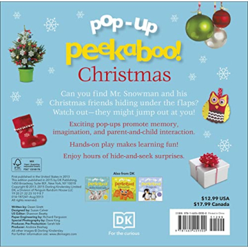 Engaging Pop-Up Peekaboo! Christmas Book for Toddlers