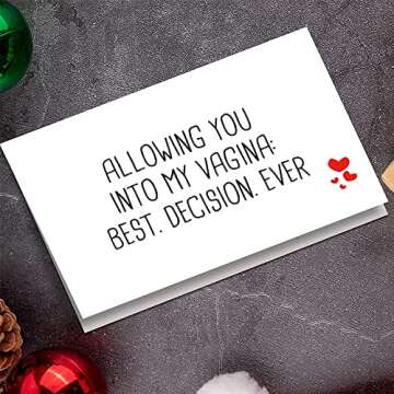 Naughty Anniversary Card for Him Boyfriend, Sexy Valentine's Day Card, Funny Birthday Allowing Card