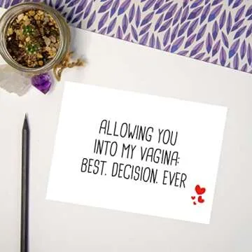 Naughty Anniversary Card for Him Boyfriend, Sexy Valentine's Day Card, Funny Birthday Allowing Card