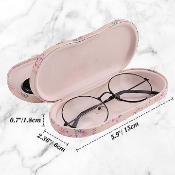MoKo Double Eyeglass Case for Glasses and Contacts