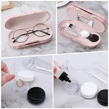 MoKo Double Eyeglass Case for Glasses and Contacts