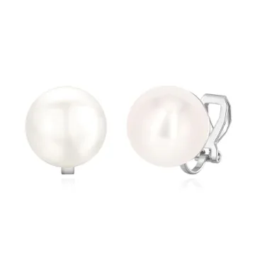 YOQUCOL 12MM Simulated Freshwater Pearl Clip On Stud Earrings Not Pierced Elegant Stud Jewelry For W...