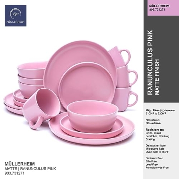 MÜLLERHEIM 16-Piece Contemporary Dinnerware Set for 4