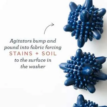 Esembly Agitators, Washer Dryer Balls for Cleaner Softer Laundry, Reusable Eco-Friendly Silicone Laundry Dryer Balls, 4 Pack