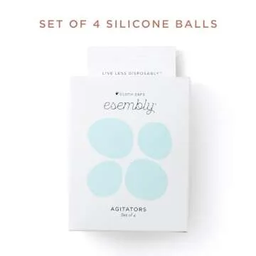 Esembly Agitators, Washer Dryer Balls for Cleaner Softer Laundry, Reusable Eco-Friendly Silicone Laundry Dryer Balls, 4 Pack