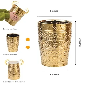 Elegant Ceramic Wastebasket for Modern Home Decor
