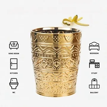 Elegant Ceramic Wastebasket for Modern Home Decor