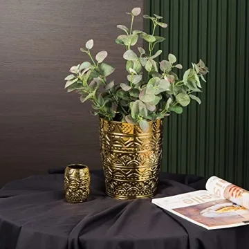 Elegant Ceramic Wastebasket for Modern Home Decor