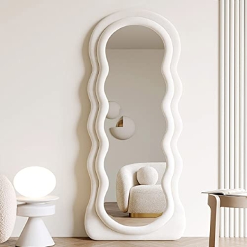 Otlsh Wavy Floor Mirror - Stylish Full Length Design