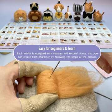 Truslin Needle Felting Kit, DIY Crafts for Adults Women, Hobby Kit with Felting Supplies,Felting Nee...