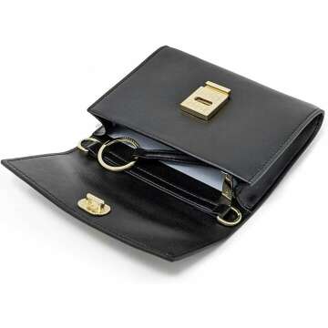 Arden Cove RFID-Blocking Passport Wallet in Black Gold