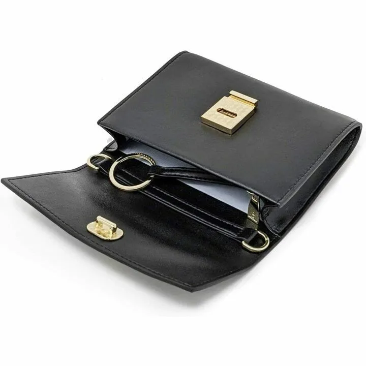 Arden Cove RFID-Blocking Passport Wallet in Black Gold