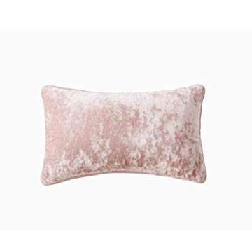 Luxury Crushed Velvet Pink Throw Pillow Covers Pack of 2