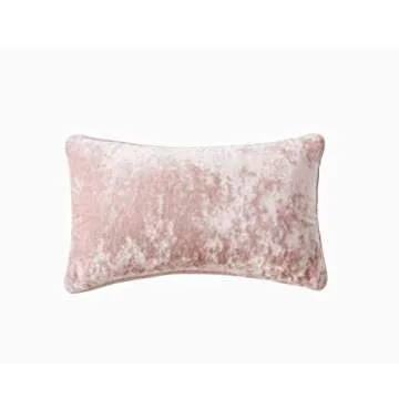 Luxury Crushed Velvet Pink Throw Pillow Covers Pack of 2