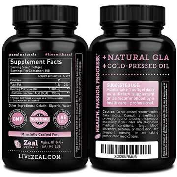 Evening Primrose Oil Capsules for Women – 1300mg GLA Boost