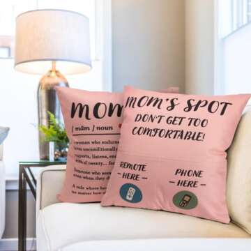 Mom Gifts Set Tumbler and Pillow for Mother's Day