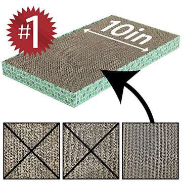 Kitty City Corrugate Cat Scratch Pad, Cat Non-Stick Litter Scoop, Cat Litter Mats, Cat Litter Box Kit