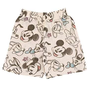 Disney Mickey Goofy Donald Duck Toddler Boys Cotton Gauze Button Down Dress Shirt and Shorts Outfit Set 2T