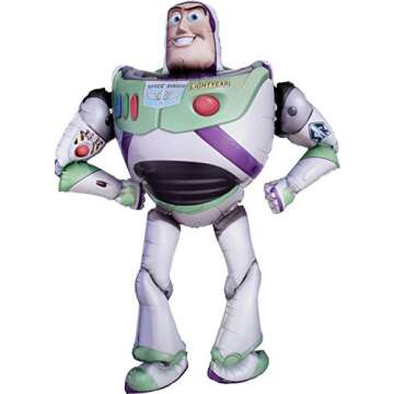 LOONBALLOON 62 Inch Buzz Lightyear AirWalker Balloon Cartoons Movie Character Balloons for Kids Birt...