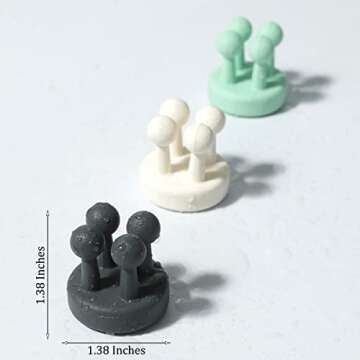 PIMUWPU Silicone Shower Holders, Waterproof self Adhesive Hook for Toothbrush Razor and Small Items, Multi-Function Hooks for Kitchen Office and Bathroom(Black)