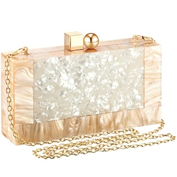 Women Acrylic Clutch Purse - Stylish Evening Bag for Parties and Events