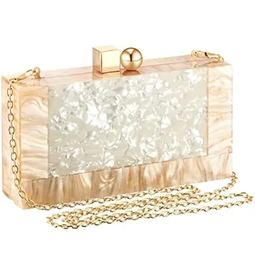 Women Acrylic Clutch Purse - Stylish Evening Bag for Parties and Events