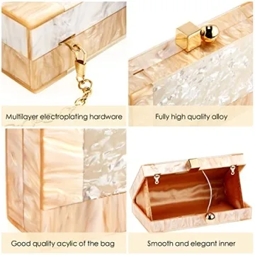 Elegant Acrylic Clutch Purse for Weddings and Parties