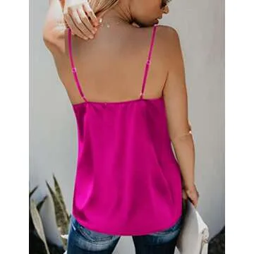 Ekouaer Women Satin Camisole - Stylish Summer Tank Top