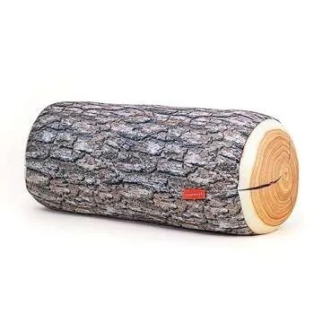 Kikkerland Tree Log Micro Bead Head Back Neck Lumbar Cushion Pillow for Home, Office, Travel