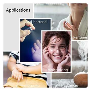 Lil Ray 8ML Portable Perfume Atomizer (2 PCS) Refilable Empty Mini Spray Bottle for Travel Pocket Cologne Liquid Sprayer (Matte Black&Blue)