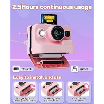 Dylanto Kids Instant Camera with Photo Printer