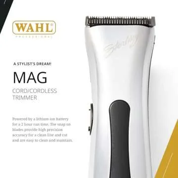 Wahl Professional Sterling Mag Trimmer - Cordless & Quick Detach Blade, 120 Min Run Time
