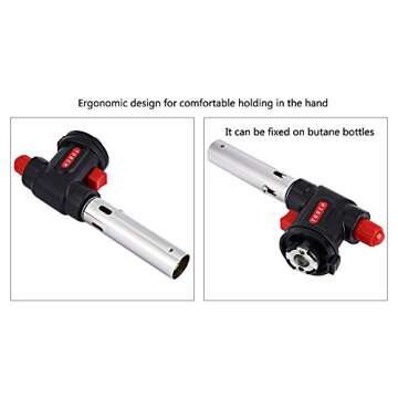 Gas Torch Butane Burner Auto Ignition Camping Welding BBQ Flamethrower Outdoor Electronic Torch Welding