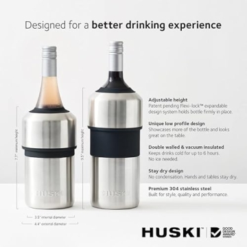 Huski Wine Chiller Award-Winning Iceless Design Keeps Wine Cold