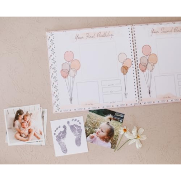 Luxury Baby Memory Book for First Year Memories